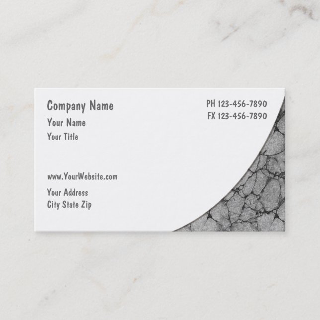Cartes d'entreprise de construction (Devant)