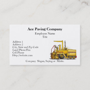 Cartes d'entreprise de construction de machine de