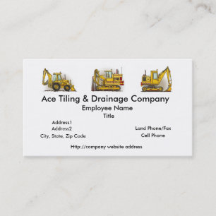 Cartes d'entreprise de construction de machine de