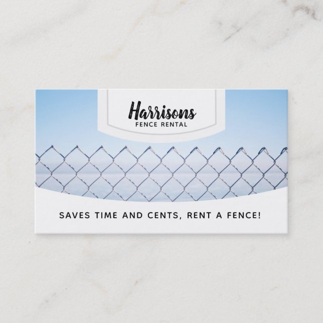 Cartes d'entreprise de location de barrière (Devant)