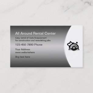 Cartes d'entreprise de location de construction