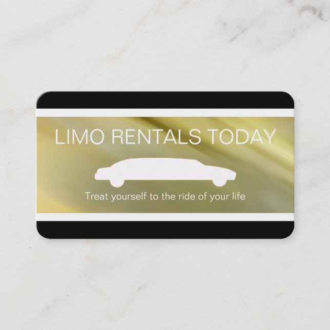 Cartes d'entreprise de location de limousine (Devant)