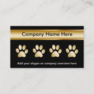 Cartes d'entreprise de services d'animal familier