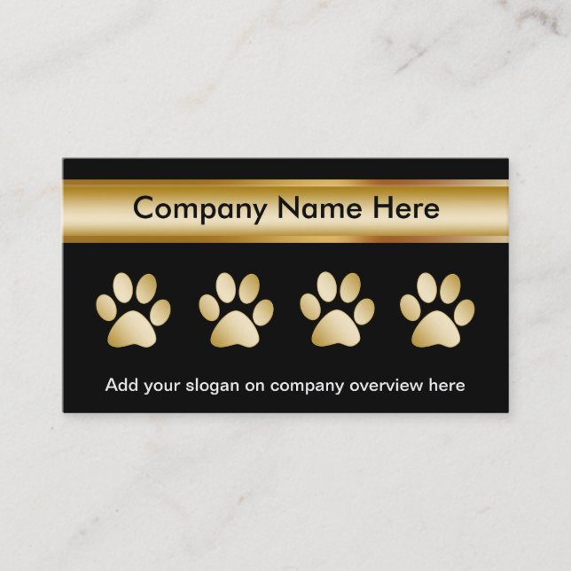 Cartes d'entreprise de services d'animal familier (Devant)