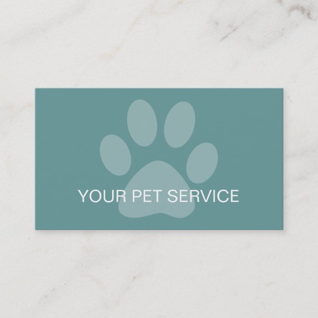 Cartes d'entreprise de services d'animal familier (Devant)