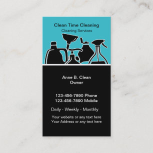 Cartes d'entreprise de services de nettoyage