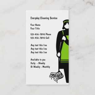 Cartes d'entreprise de services de nettoyage