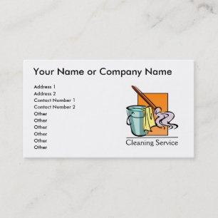 Cartes d'entreprise de services de nettoyage