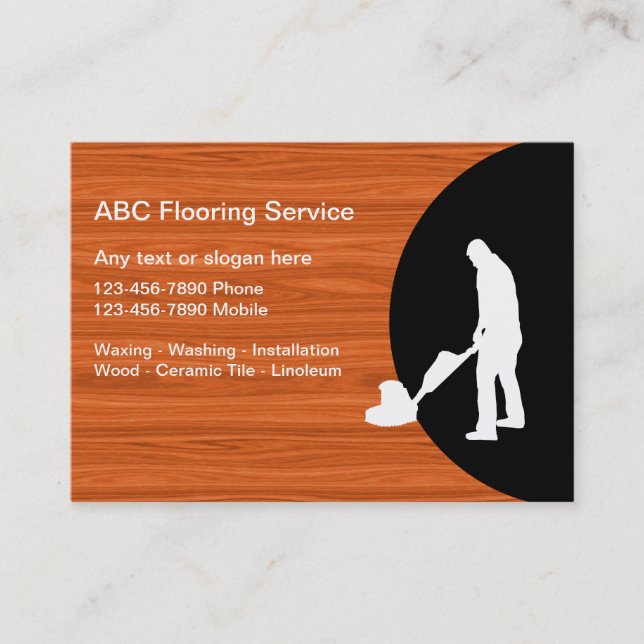 Cartes d'entreprise de services de plancher (Devant)