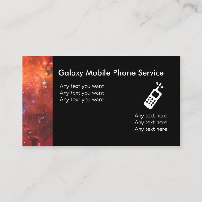 Cartes d'entreprise de services de téléphone (Devant)