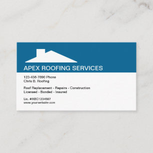 Cartes d'entreprise de services de toiture