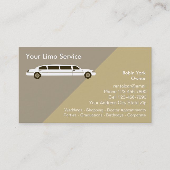 Cartes d'entreprise de services de voiture de (Devant)