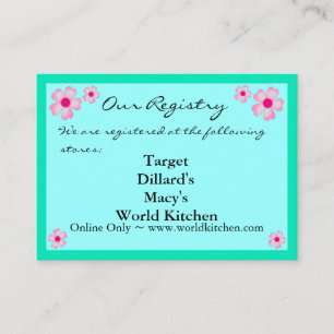 Cartes des FLEURS DE CERISIER Registry/RSVP