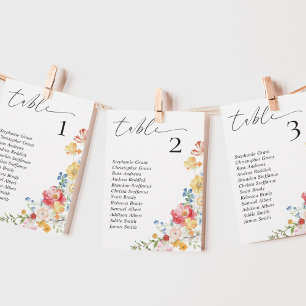 Cartes des signes du Mariage fleur sauvage