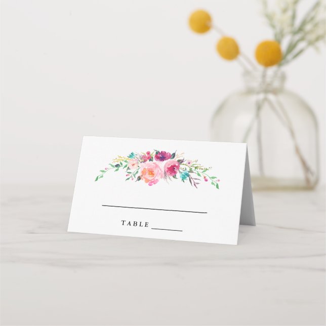 Cartes d'escorte Mariage floral de Bohême (Devant)