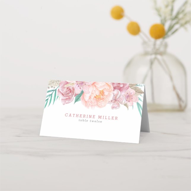 Cartes d'escorte mariage | Flush et Blooms (Devant)