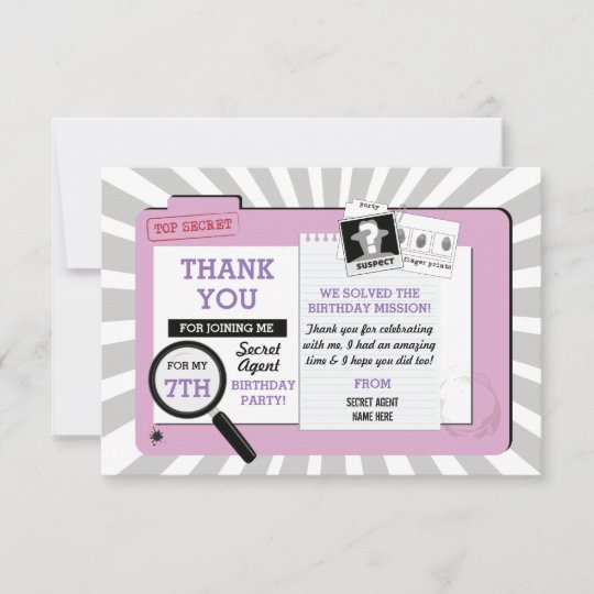 Cartes D Espion D Agent Secret D Anniversaire De Zazzle Ca