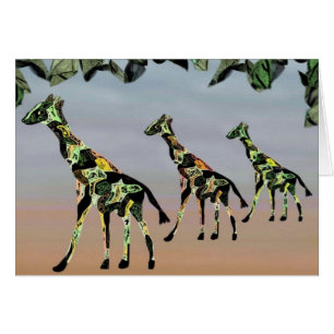 Cartes d'habitat de famille de girafes