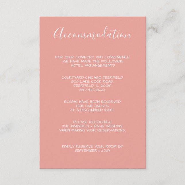 Cartes d'hébergement Monogram Crest Gold Blush (Devant)