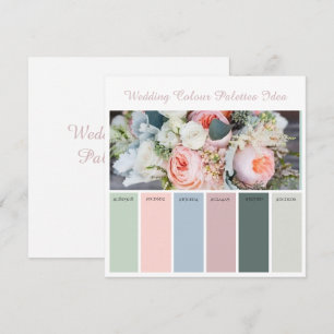 Cartes d'idées de palettes de couleurs de mariage