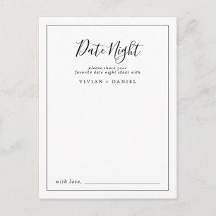 Cartes d'idées minimalistes pour la nuit