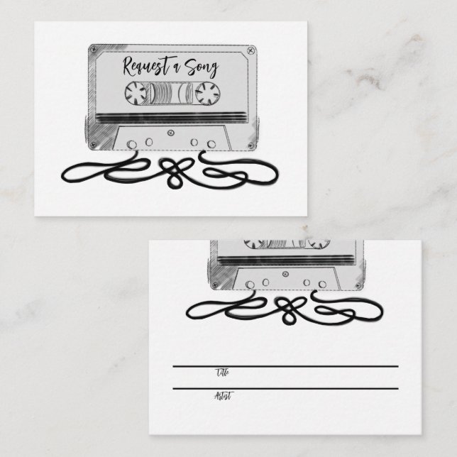 Cartes d'illustration de bande de demande de chans (Devant / Derrière)