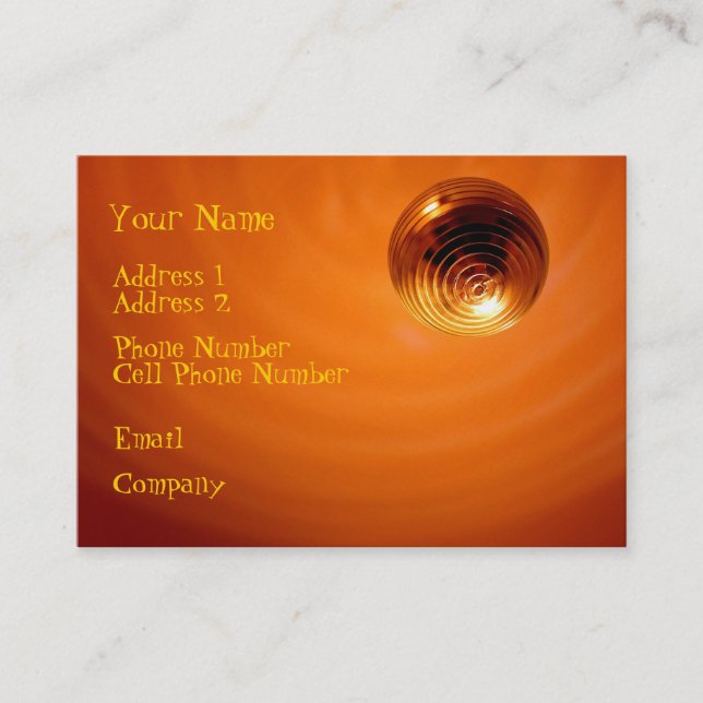 Cartes d'industrie musicale - boule orange de (Devant)