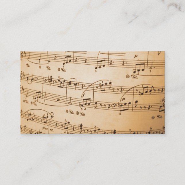 Cartes d'industrie musicale de feuille (Devant)