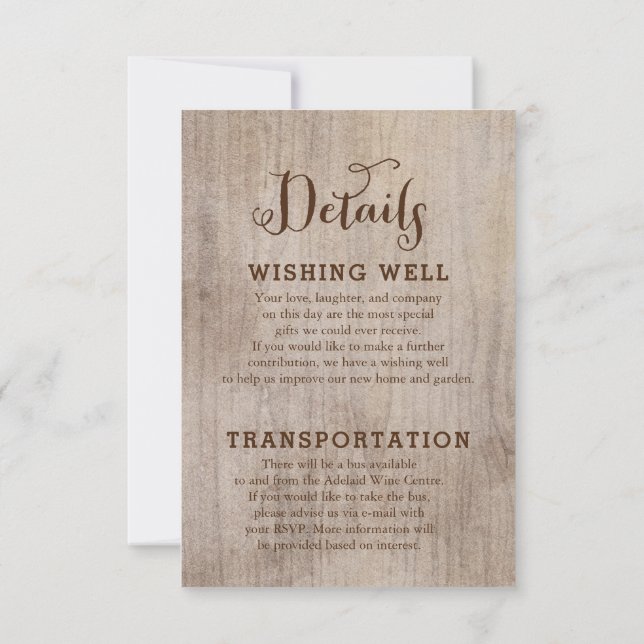 Cartes d'information Russe Mariage (Dos)