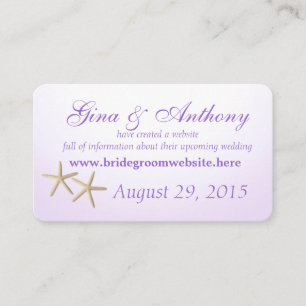Cartes d'information sur la mer Hydrangea Purple