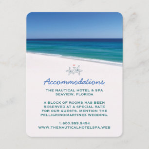 Cartes d'insertion de mariage de plage