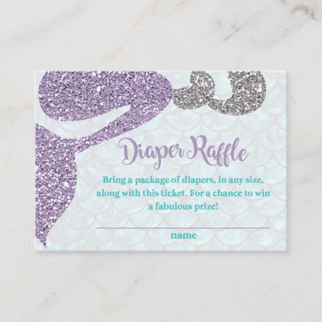 Cartes d'insertion du Baby shower de sirène (Devant)