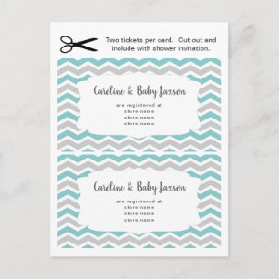 Cartes d'insertion pour liste de naissance Baby Sh