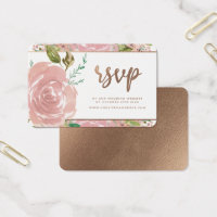 Cartes d'insertion RSVP Vintage Dusty Rose