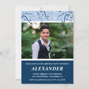 Cartes d'invitation 15ème anniversaire homme Photo