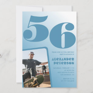 Cartes d'invitation 56ème anniversaire homme dégra