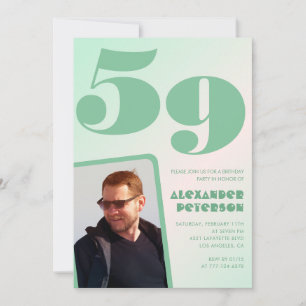 Cartes d'invitation 59ème anniversaire garçon phot