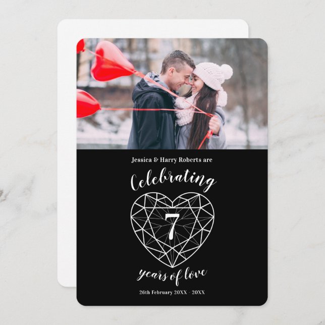 Cartes d'invitation à la fête de l'anniversaire de (Devant / Derrière)