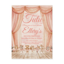 🎂 Cartes d'invitation à l'aquarelle Ballerine de 