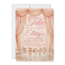 🎂 Cartes d'invitation à l'aquarelle Ballerine de 