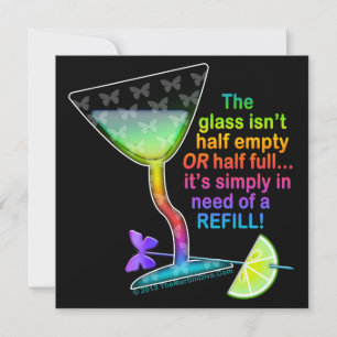 CARTES D'INVITATION À UN COCKTAIL - LE VERRE À MOI