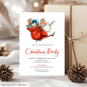 Cartes d'invitation à une fête de Noël amusantes a