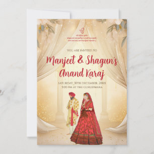 Cartes d'invitation Anand Karaj & invitations de m