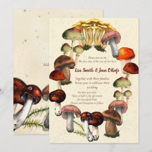 Cartes d'invitation Anneau de Fées Champignons