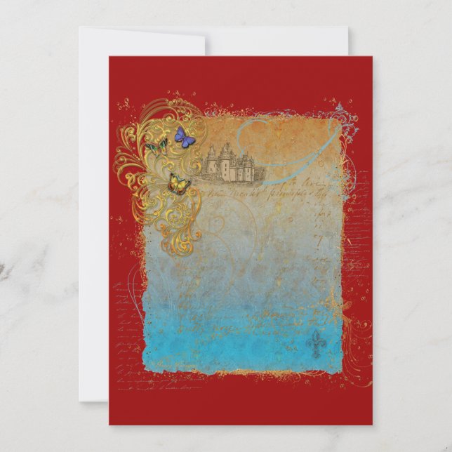 Cartes d'invitation au Château de Conte de Fées (Devant)