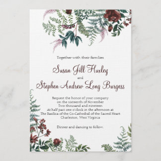 Cartes d'invitation au mariage de Jill et Drew