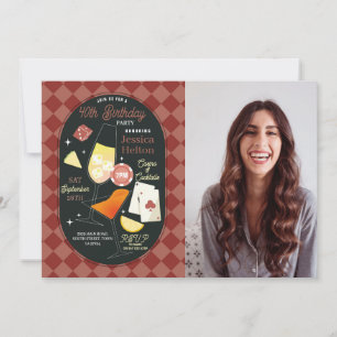 Cartes d'invitation aux cocktails de casino de Las