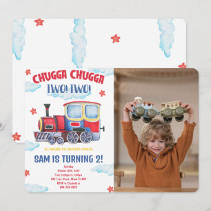 Cartes d'invitation avec photo de train