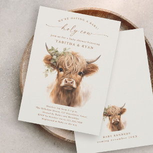 Cartes d'invitation Boho pour la fête prénatale de