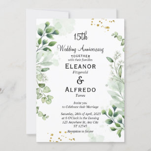Cartes d'invitation chic Boho avec verdure pour ma